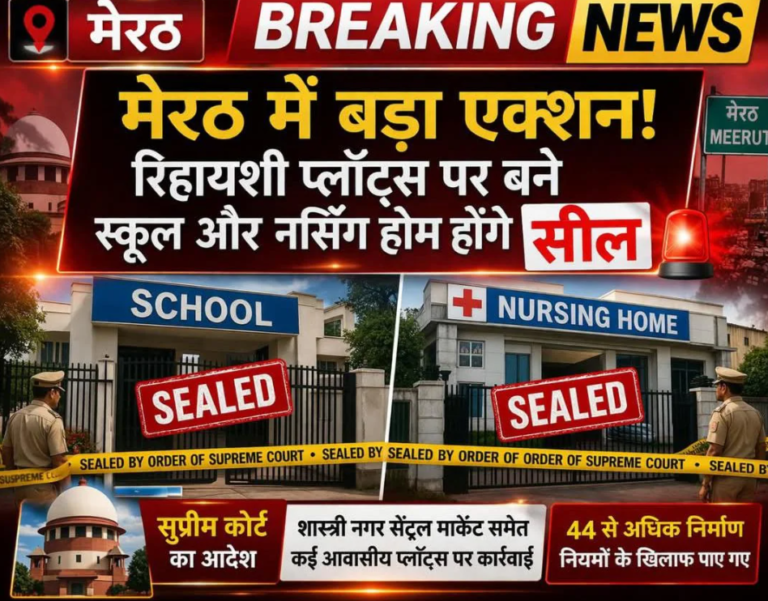 मेरठ सेंट्रल मार्केट में दुकानों की सीलिंग के दौरान व्यापारी को हार्ट अटैक, विरोध प्रदर्शन | meerut sealing controversy